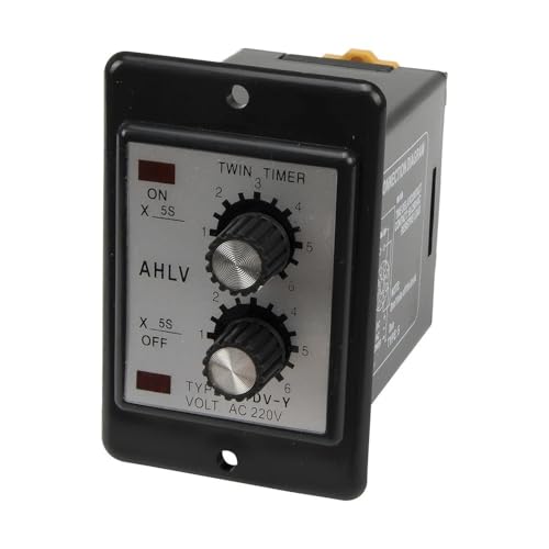 ATDV-Y AC 220V Repeat Cycle SPDT time Relay ATDV Series 220VAC Twin Timer with Base 30s*30s 60s*60s 30min*30min 60min*60min(60min 60min)