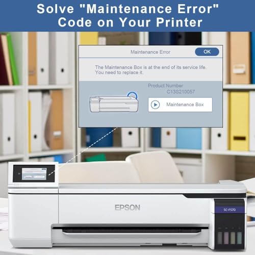 Image of S2100 / SC13MB Ink Maintenance Tank Box with Chip for SC-F530 / F531 / T3130 / T5130 /SC-T3150 / 3150N / T5150 / T5150N / Surecolor SC-F570 T3170 Printers (S2100 C13S210057 SC13MB Maintenance Box)