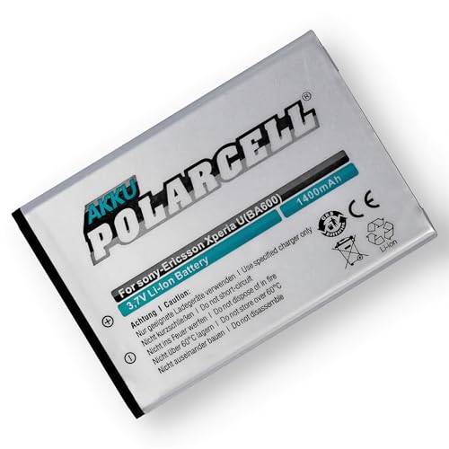 Batterie de rechange pour Sony Xperia U (remplace la batterie d'origine BA600) Polarcell avec chiffon de nettoyage d'écran Mungoo