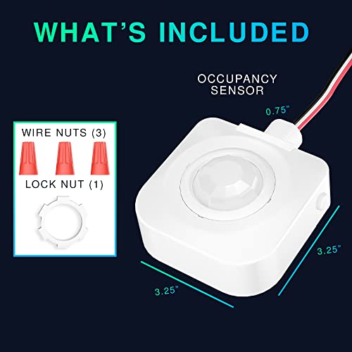 image for EverElectrix Ceiling Occupancy Motion Sensor, Passive Infrared Technol