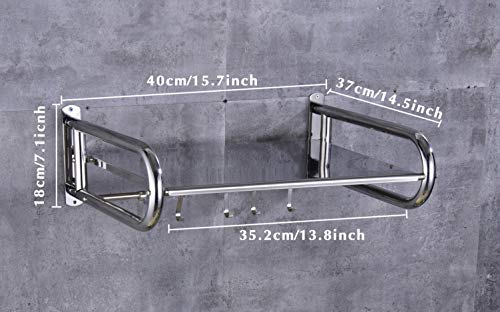Étagère murale en acier inoxydable micro-ondes structure inox durable 55cm