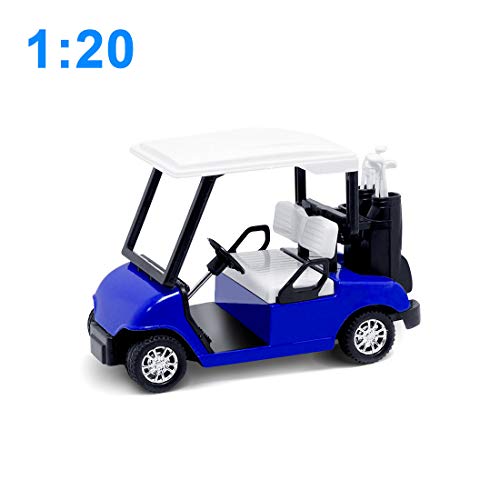 HAPTIME 4.75 inch Die-cast Metal Golf Cart Mini Pull Back Golfcart Small Motor