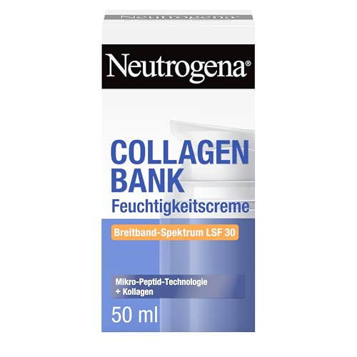 Neutrogena Collagen Bank Feuchtigkeitscreme mit LSF 30 – Anti-Aging Tagescreme mit Mikro-Peptid-Technologie, Kollagen-Creme für Gesicht, straffende Pflege gegen Falten (50 ml)