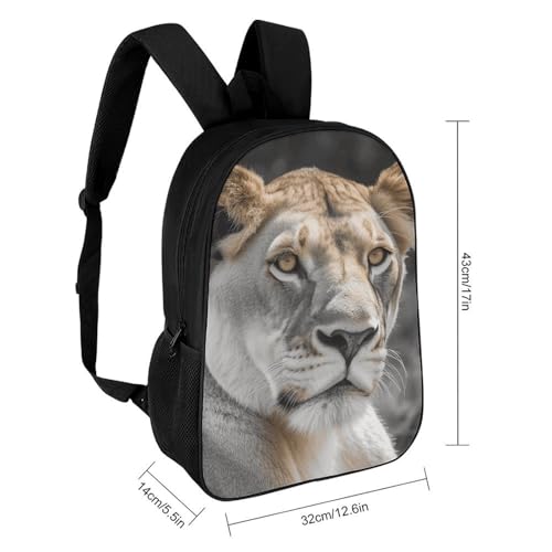 Lioness with Blue Green Eyes Bookbag - Ultra Lightweight Portable Backpack Work Travel Backpack for Men Women Fits 16 Inch Notebook2