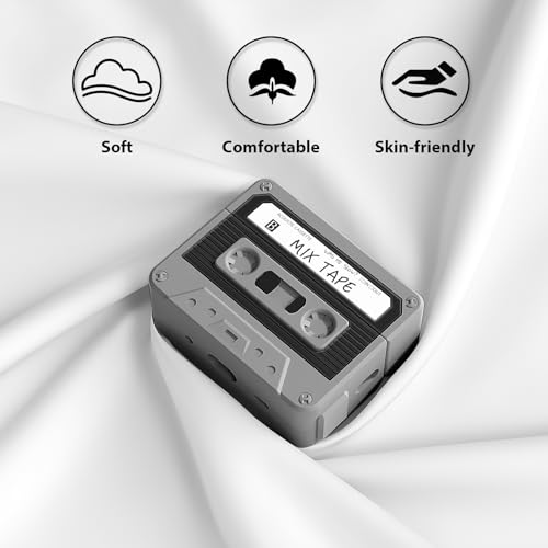 Image of AirPods Pro 2 Case Cover, KOREDA Funny Cassette Tape Design Case for Airpods Pro 2nd Generation /1st Generation (2023 /2022 /2019), Cute Cartoon Fashion Silicone Protective Case for Women Men (Black)