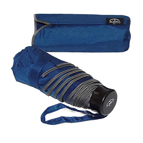 Preisvergleich Produktbild Bolero Sonnenschirm, faltbar, winddicht, hochwertig, manuelle Öffnung, Pongee-Stoff 190T, tragbar für Tasche und Tasche, Herren und Damen