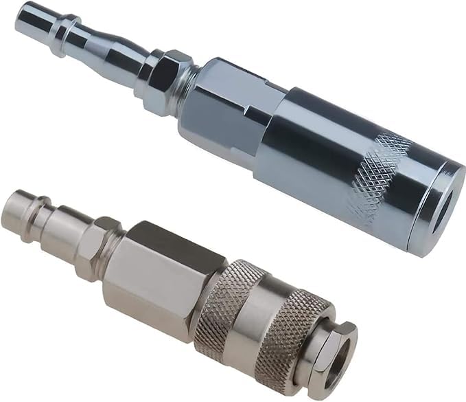 BRIOTA PCL Air Fittings, Air Fitting Convertor Adapter Euro & PCL Air Fitting Conversion Adapters Set 1/4 Inch BSP Male, Air Line Connectors, 1/4 Inch BSP Airline Fittings（2 Pcs）