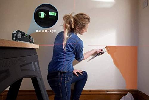 Semlos Multipurpose Laser Level for Picture Hanging, Spirit Levels Line Lasers, 8 feet Measuring Tape, Adjusted Standard and Metric Tape Ruler