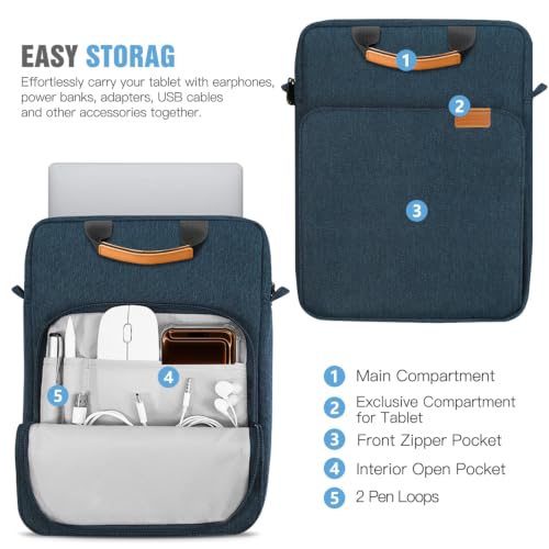 Image of TiMOVO 13 inch Laptop Sleeve for MacBook Neo /Air 2026 Carrying Case, Indigo | Fit Neo A3404 (A18 Pro) & Air A3449 /A3240 (M5 /M4), with Handle & Detachable Shoulder Strap