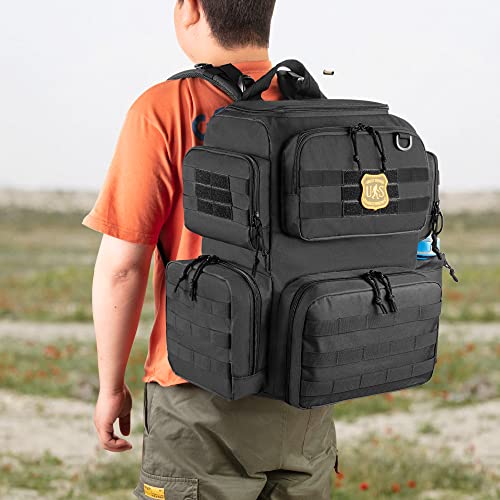 DSLEAF Tactical Pistol Backpack with 3 Cases