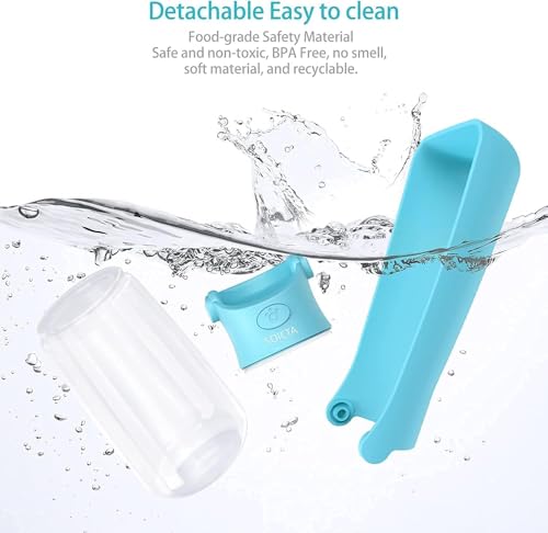 Trinkflasche Hunde für Unterwegs zum Gehen 550ml oder 350ml Hundetrinkflasche für Unterwegs für Welpen Kleine Mittel Große Trinkflasche Hund Hunde Wasserflaschen to Go(550ml Blau)