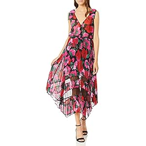 The Kooples Women’s Women’s Maxi Dress in a Dolce Vita Print Dress, -black-fuchsia, 2