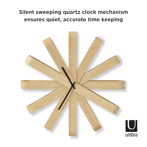 Ribbonwood Bent-Beech Modern Wall Clock