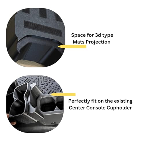 Image of Rear Centre Console Storage Organizer for Jimny - Dual Bottle Holder & Utility Compartment