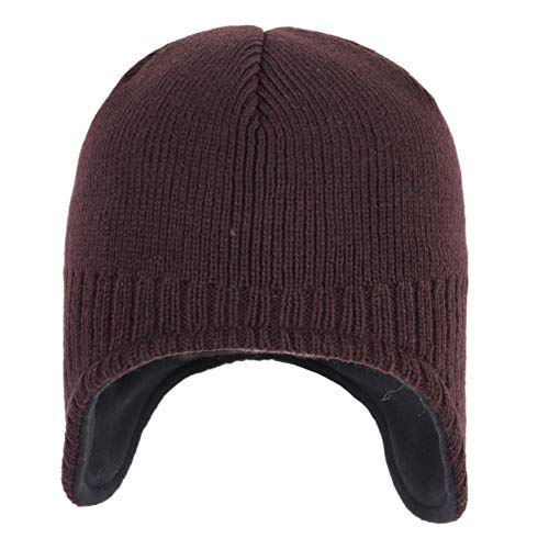 Image of Connectyle Mens Warm Winter Hats Fleece Lined Earflap Hat Daily Beanie Watch Cap