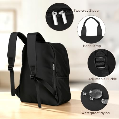 Image of Zicac Canvas Backpack, Classic Basic Daypack, Lightweight Casual Travel Daypack Satchel Backpack Unisex