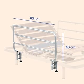 Geriafy - Sponde letto anziani | Molto resistenti e facili da installare | Anti-intrappolamento delle mani (set di 2 ringhiere)