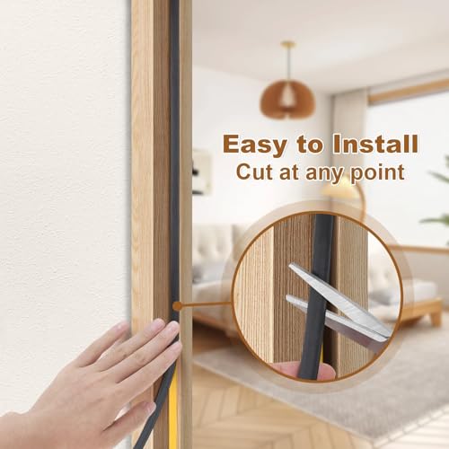 Image of Sealing Tape for Doors Windows, Self-Adhesive Foam Tape, Door Seal Window, Rubber Foam Seal Anti-Collision /Soundproof /Waterproof /Dustproof, 5 m, Black