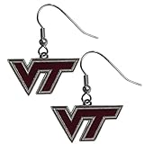 NCAA Siskiyou Sports Womens Virginia Tech Hokies Chrome Dangle Earrings One Size Team Colors