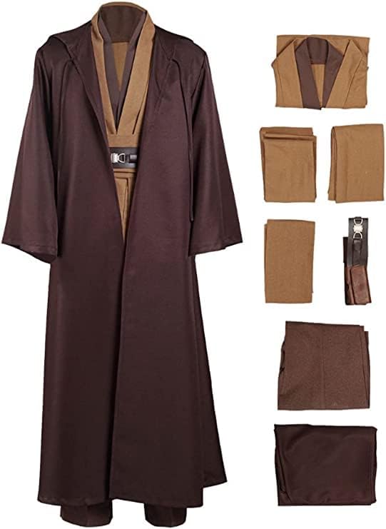 Miniatura 4 de Adult Mens Costume Robe Cosplay Halloween Cloak Tunic Belt Set