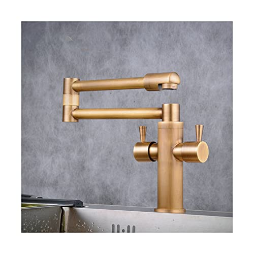 Pot remplissez le robinet Bianbianbh en laiton avec bras oscillant double articulation pour pont