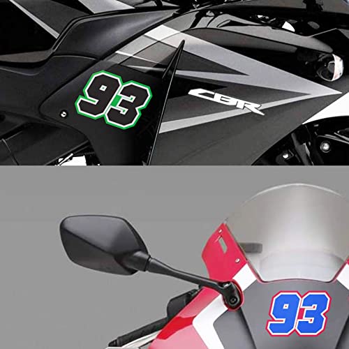 Mc Motoparts 3 Pcs Custom Racing Number Stickers Decals Motorcycle Bike Motors Fairing Number Plate Use Removable #TOP5