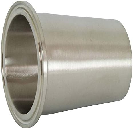 Dixon Sanitary BPE Clamp x Weld Concentric Reducer, 316L Stainless Steel, 15Ra EPID, 32Ra MPOD - 1-1/2" x 1" PM Finish (SFT4)