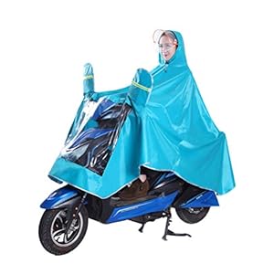 Amosfun Hooded Regenponcho Waterdichte Fietsen Regenjas Winddicht Unisex Regen Cape Fiets Ebike Motorfiets Scooter Mobiliteit Scooter Cover voor Volwassen Maat XXXXL Willekeurige Kleur