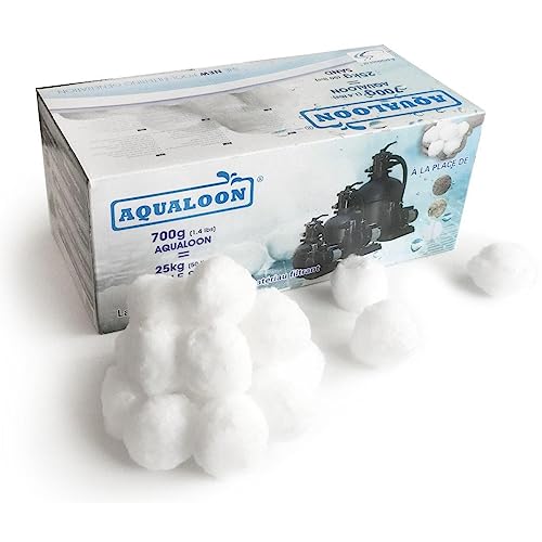 Opengardenweb aqualoon Filtermaterial für Sandfilter Pools mit Nano Partikeln von argento| leicht und efficace| sicher, nicht tossico| waschbar für einen erheblichen Einsparung
