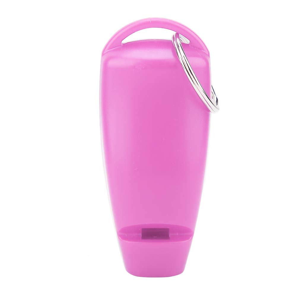 Akozon Zerodis Trener Zwierzęcy Keyring, Puppy Clicker Whistle Dog Training Obedience Cat Pomoc Kliknij i Tool Guide dla psów (różowy) (Pink)