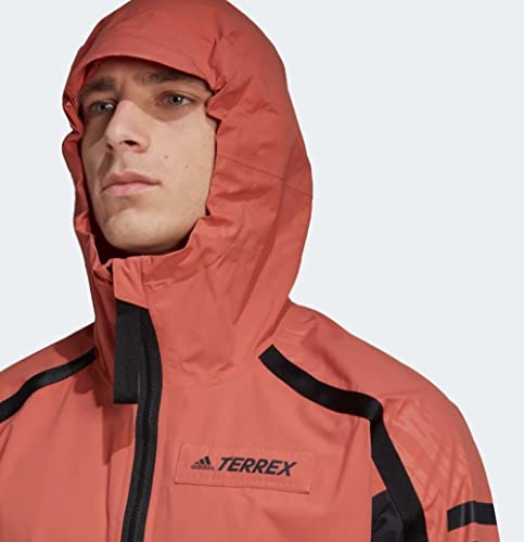 Adidas Men's Terrex Utilitas Rain Jacket, Magic Earth/Magic Earth/Black3