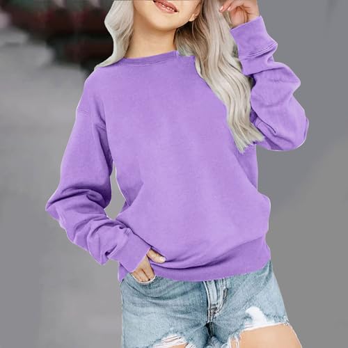 Sweatshirts for Teen Girls Crewneck Casual Soft Smooth Classic Pullover Flannel Warm Sweatshirt Blouses 20252