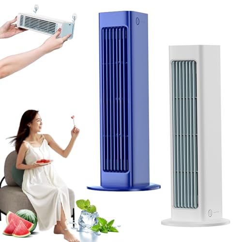 Klimaanlage, Tisch LuftküHler, Ohne Bohren Mit 3 Geschwindigkeitsstufen FüR BüRo, KüChe (Weiß+Blau) Klimaanlage, Tisch LuftküHler, Ohne Bohren Mit 3 Geschwindigkeitsstufen FüR BüRo, KüChe (Weiß+Blau)