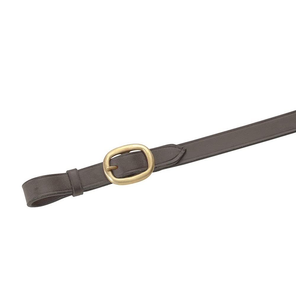 Shires Blenheim Leather lead rein equestrian in hand Havana 7/8"