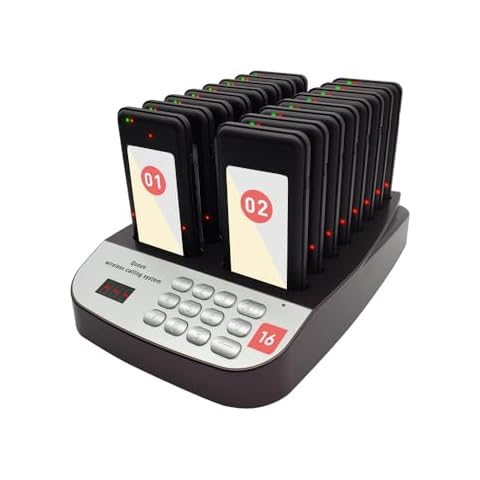 NOLAS Restaurant Pager System, Pagers for Restaurants, Long Range Guest Pagers and Beepers for Food Truck, Bars, Clinic, Hospital, Church, School, Food Court, Restaurant Paging System Cover