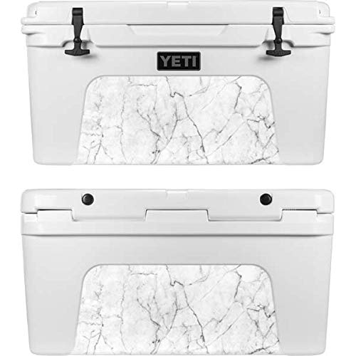 Skinit Decal Skin Compatible with YETI Tundra 65 Hard Cooler - Originally Designed White Marble Design