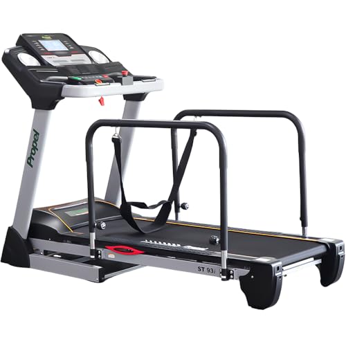 Propel FitnessOne ST 93i Senior-Friendly Treadmill with Safety Belt Support | Adjustable Handrails| 8.0HP Peak Motor | Auto Incline | Forward & Reverse Walking| User 150kg | Wide Running Area