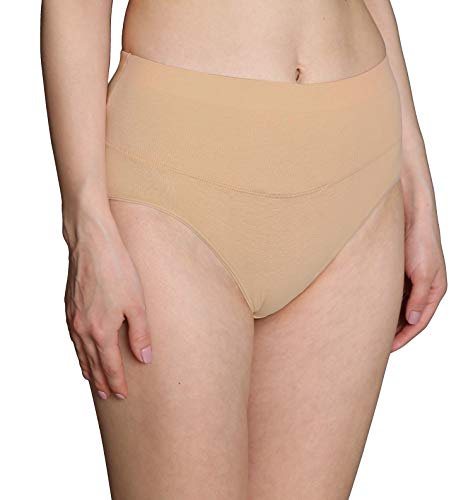 Image of Innersy Women's 5 Pack High Waist Tummy Control Solid Color Cotton Briefs Panties