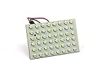 NO:1 White Car Interior 48 SMD LED Light Lamp Panel T10 Dome Bulb BA9S Adapter 12V (Panel 1)