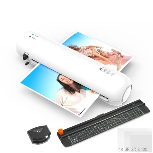 YQDDM Máquina laminadora, laminadora A4 de 9 Pulgadas, laminadora de Escritorio Personal, laminadora en frío y Caliente, precalentamiento de 2 Minutos, Velocidad de 340 mm/min(F)