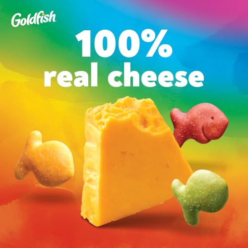 Image of PEPPERIDGE FARM Colors Cheddar Crackers, Snack Crackers, Family Size 10 oz. Bag (Pack of 2)