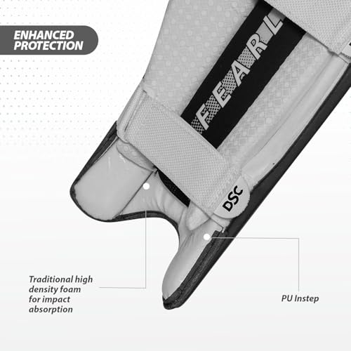 Image of DSC Pro X Cricket Batting Legguard | Material: Polyurethane | Lightweight & Flexible | Enhanced Durability | PVC Instep | Offer Exceptional Longevity | Color: Black | Size: Mens RH