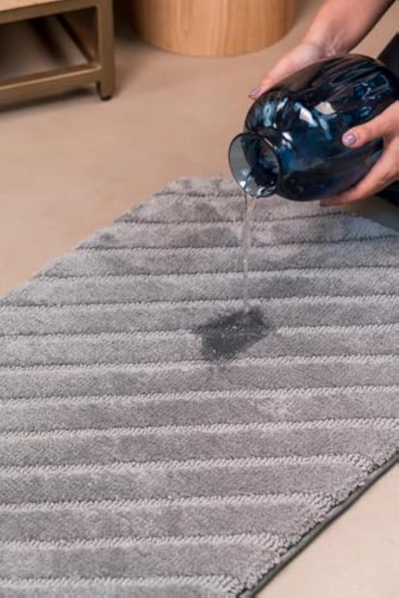 Ultra Plush Foam Padded Bath Rug, Quick Dry & Non Slip