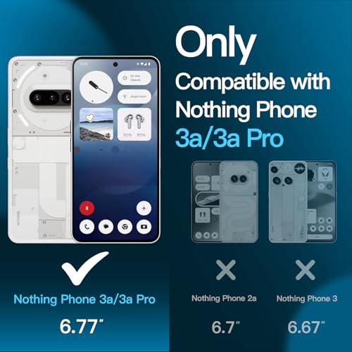 Image of JETech Full Coverage Tempered Glass Screen Protector Guard for Nothing Phone 3a / 3a Pro, Black Edge with Easy Installation Tool, Case-Friendly, HD Clear, 3-Pack