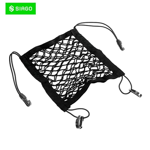 Image of SIAGO SIA138 Single-Pocket Car Mesh Organizer - Backseat Net Bag, Barrier for Pets & Kids, Tissue & Purse Holder, Driver Storage Pouch, Car Divider