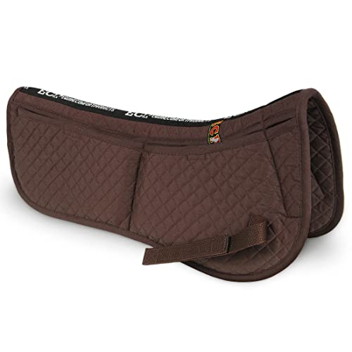 ECP Equine Comfort Products Correction Sattelauflage mit verstellbarem Memory-Schaum, Braun Cover