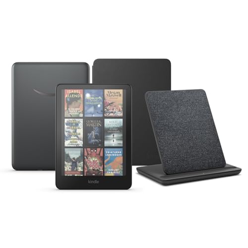 Kindle Colorsoft Signature Edition (32 GB) sin anuncios, una funda basada en plantas de Amazon y una base de carga inalámbrica Made for Amazon
