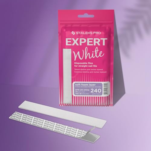 Limas desechables blancas STALEKS Pro Expert con base suave de grano 240 3