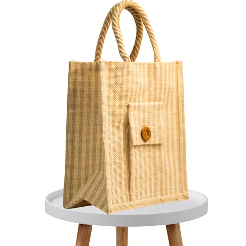 Jute bag for lunch | jute bag with Zip for women | Jute bag for carrying tiffin to office men | Jute shopping bag