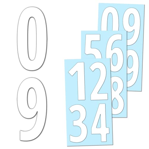 40 Pièces, 150mm - Chiffres Adhesifs Autocollants Vinyle Imperméable - Blanc
